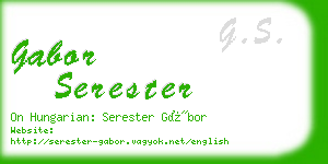 gabor serester business card